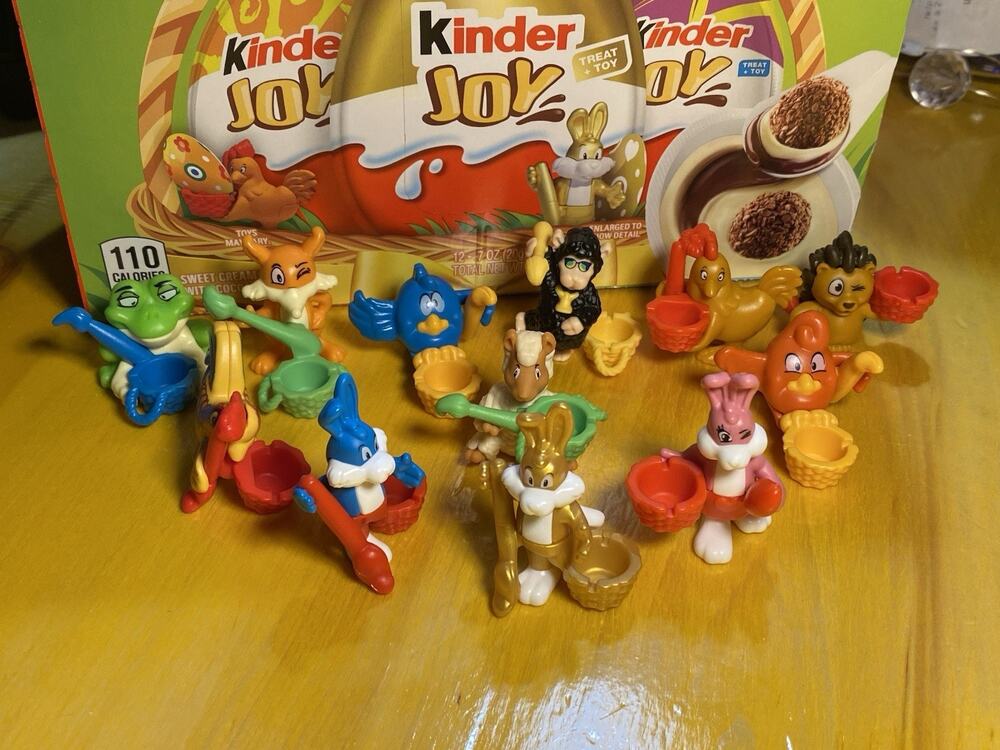 2026 Easter Kinder Joy Lot 12 Pcs w/ Golden Bunny w/ all Papers and Paper Eggs